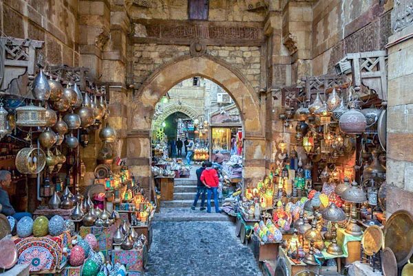 Khan El Khalili Bazaar in Islamic Cairo